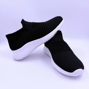 6 Women's Black Slip On Sneakers
Lightweight Breathable Knit
Walking Shoes